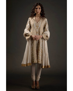 Embroidered Kalidar Kurta Set