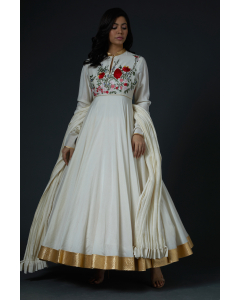 Embroidered Anarkali Set