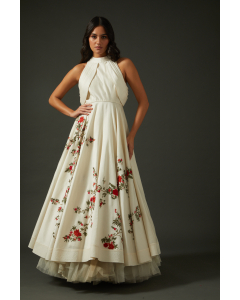 Ivory Embroidered Anarkali