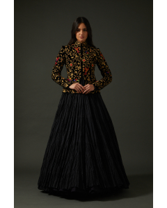 Black Embroidered Short Jacket