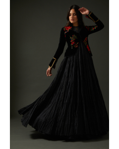 Black Embroidered Short Jacket