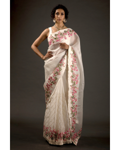 Embroidered Organza Saree