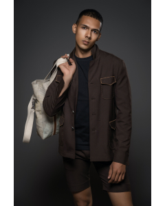 Choco Brown Cotton Jacket