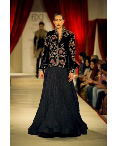 Indigo Embroidered Jacket