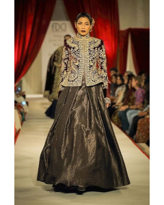 Wine Embroidered Jacket