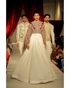 Wine Embroidered Bolero Jacket