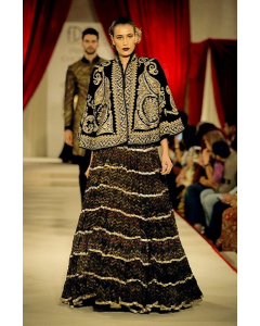 Black Embroidered Cape