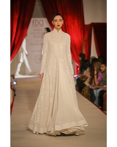 Ivory Embroidered Long Jacket