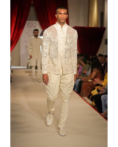 Ivory Applique Bandhgala
