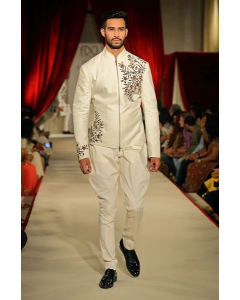 Ivory Sequin Embroidered Jacket