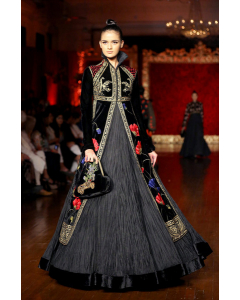 Black Flared Anarkali