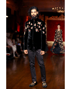 Black Hand Embroidered Jacket