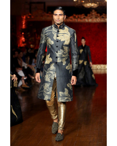 Black Embroidered Sherwani