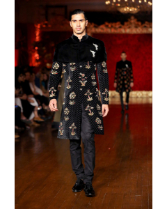 Black Embroidered Sherwani