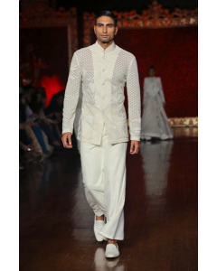 Ivory Embroidered Bandhgala Jacket