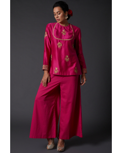 Fuschia Embroidered Tunic
