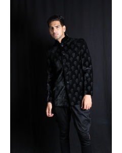 Black Mens Bandhgala