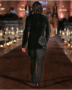 Black Velvet Bandhgala